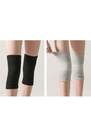 Yuntech01 Kışlık Unisex Dizlik - Kalın Polar Astarlı, Eklem Koruma, Esnek Ve Rahat, Koşu Ve Spor İçin, Siyah Siyah