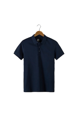 Veaven Erkek Lacivert Slim Fit Polo Yaka T-shirt Lacivert