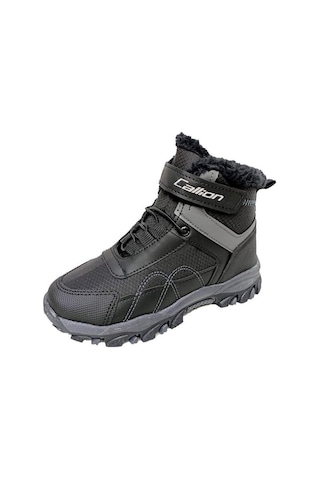 Callion 06f Deri Çocuk Sneakers Bot Siyah Füme Siyah