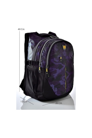 Relaxion Okul Sırt Çantası Mor Kamuflaj 2235