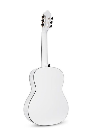 Valencia Vc104twt 4/4 Klasik Gitar - Beyaz Başlangıç Seviyesi Tam Boy Gövde, Sap Ayar Çeliği, Şık Parlak Beyaz Kaplama Ve Yeni Başlayanlar İçin Dengeli Tuşe