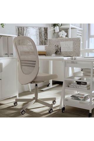 Ikea Flıntan Çalışma Sandalyesi, Bej, Kolçaksız