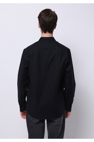 Colin's Colins Regular Fit Shirt Neck Düz Erkek Siyah Uzun Kol Gömlek Cl1074489 Q1.v1 Blk