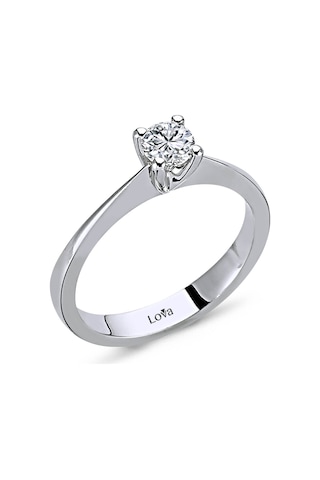 Lova H Renk 0,30 Karat Pırlanta Tektaş Yüzük - Hrd - 1030045