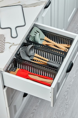 3'lü Set Kaşıklık Ve Kepçelik Çekmece Içi Düzenleyici / Antrasit Antrasit