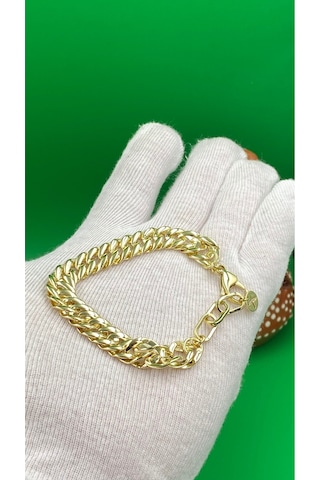 Xuping 14 Ayar Altın Kaplama Kuyumcu Model Zincir Bileklik Gold