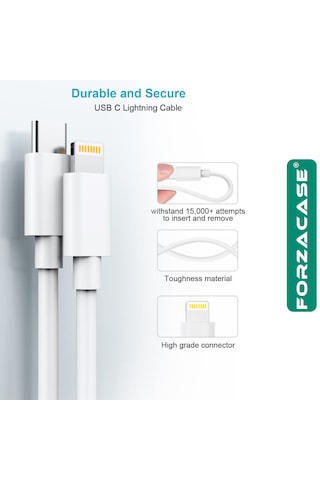 Forzacase Usb-c Type-c To Lightning Kablosu Pd Şarj Kablosu 3 Metre - Fc1173 1 Adet