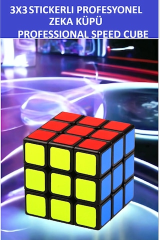 3x3x3 Professıonal Speed Cube Stıckerlı - Stıckerlı Profesyonel Rubik Zeka Sabır Küpü