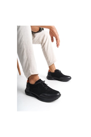 Mubiano Hakiki Deri Mbkry301-s Erkek Siyah Sneaker & Spor Ayakkabı Siyah
