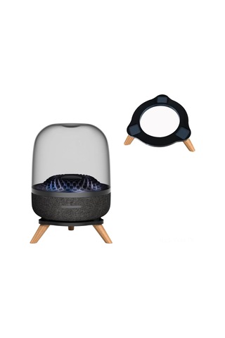 Geeksen Ahşap Ve Akrilik Malzeme Ses Sistemi Gömme Stantı, 23x24x7 Cm Boyutlu, 280 Gr Ağırlıkta, Susturma Fonksiyonuyla Masaüstü Tutucu