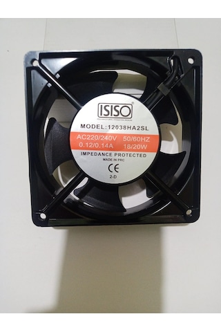 Isıso Devirli Aksial Metal Fan 12x12x38