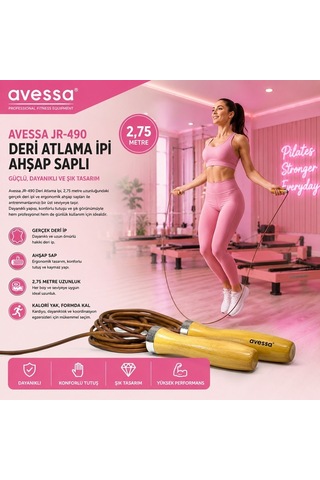 Özel Seri Vücut Geliştirme Aktivite Ev Sporu Jr-490 Deri Atlama İpi