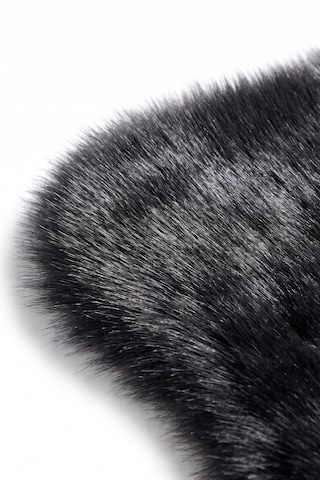 Merplush Peluş Post Halı 120x150 Cm Süet Taban Yumuşak Kürk Görünümlü Yatak Odası Halısı Siyah