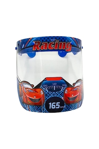 Racing Erkek Çocuk Oynar Başlıklı Yüz Koruyucu Siperlik Koruma Çok Renkli