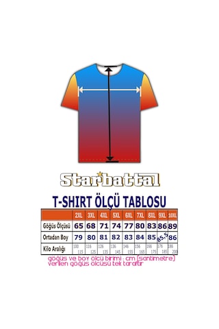 Starbattal Büyük Beden Sıfır Yaka Tişört Palm Leaf 23148 Hakı-Hakı Çok Renkli