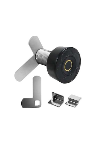 Createtech Homyl Parmak İzi Dolap Kilidi - Ev & Ofis Çekmeceleri İçin Gizli 30mm Siyah