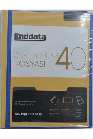 Enddata Ön Cepli Sunum Dosyası 40'lı Mavi 1240-1