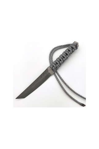 Valkyrie Aus 5a Outdoor Paracordlu Kamp Bıçağı Beyaz - Siyah