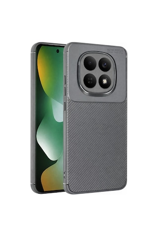 Xiaomi Redmi Note 15 Pro 4g Kılıf Focus Carbon Silikon Kapak Gri
