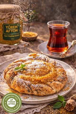 Yörem Afyon Meşhur Afyonkarahisar Taş Değirmende Öğütülmüş Cam Sarı Haşhaş Ezmesi 350gr.
