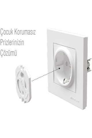 Şahnet Prizmatik Çocuk Koruma Kapağı Beyaz 10 Adet