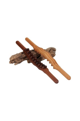 Artfulabode Ve Sırt Sha Rahatlatıcı Profesyonel Omuz Masaj Masaj İçin Haki Gua Geeroyoo Çubuğu Boncuklu Aleti, Ahşap Ağrıları 20 - Rt Haki