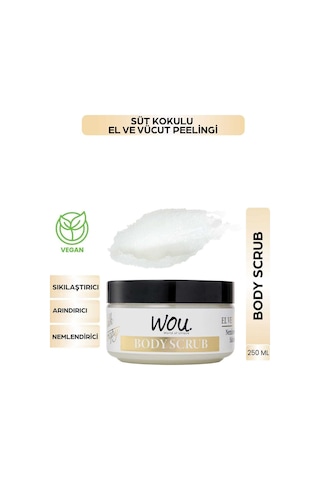 Wou World Of Unique Milk Therapy Body Scrub Sıkılaştırıcı,arındırıcı,nemlendirici Vücut Peelingi 250 Ml