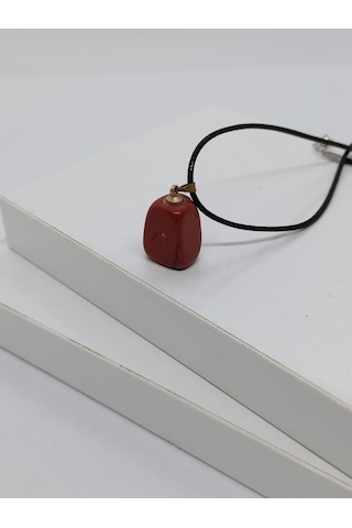 Balık Hediyelik Jasper Taşı Doğaltaş Kolye Çok Renkli