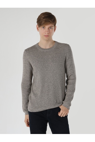 Colin's Slim Fit Kahverengi Erkek Triko Kazak CL1061674_Q1.V1_BRW