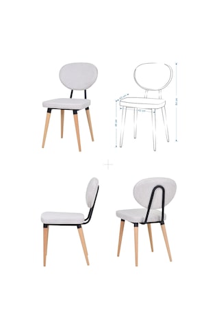 Vilinze Deniz Sandalye Argos Ahşap Mdf Sabit Mutfak Masası Takımı - 70x120 Cm Beyaz