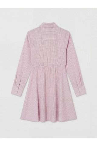 LC Waikiki Pembe Ekose A Kesim Mini Gömlek Elbise