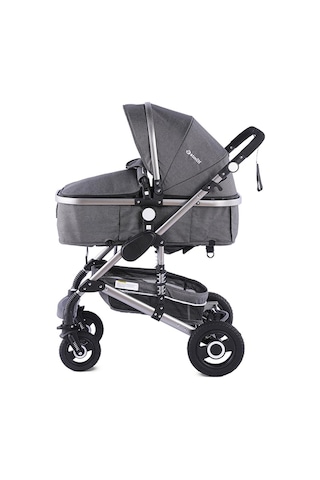 Baby Storch - Seyahat Sistem Bebek Arabası 3 İn 1 - Gri/siyah Renk