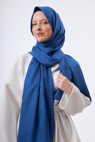 Mirsoy Scarf Velora Modern Desen Şal Mavi