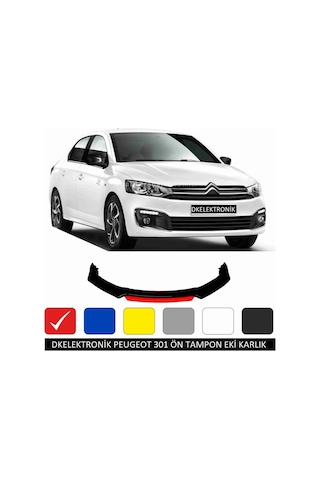 Dkelektronik Peugeot 301 / C Eleysee Lip 4 Parça Kırmızı / Tampon Eki