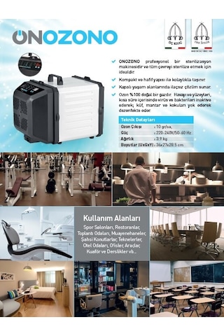 Tre  Spade  Onozono  Sterilizasyon  Makinesi  -  Ozonlama  Dezenfeksiyon