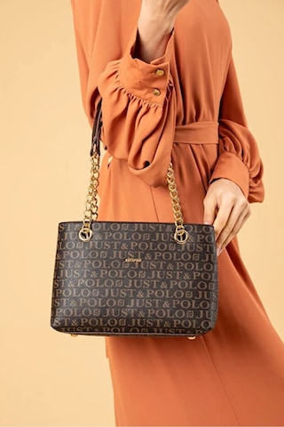 Just Polo Günlük Kombinlere Uygun Kadın Baskılı Uzun Ayarlanabilir Askılı Şık El Ve Omuz Çantası Shoulder Bag Kahverengi 45880720