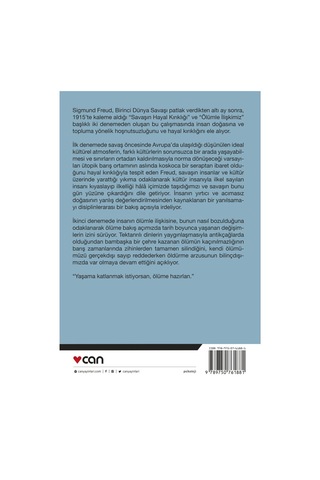 Savaş ve Ölüm Üzerine Çağdaş Düşünceler - Sigmund Freud - Can Yayınları