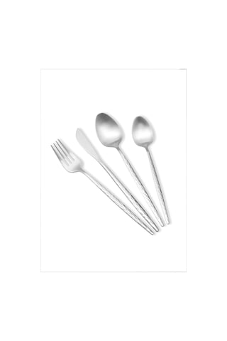 The Mia Shiny Çatal Kaşık Bıçak Takımı Gümüş 24 Parça Ckb0264
