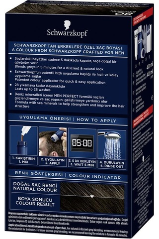 Schwarzkopf Men Perfect Saç Boyası 80 - Kahve Siyah