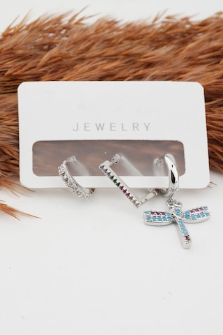 Kadın Altın Kaplama Kararmaz Yusufcuk Figürlü 3'Lü Zirkon Set Kü Gümüş-M Altın