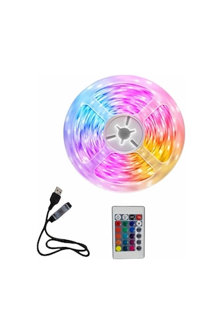 10m Şerit Led İç Mekan Renkli Rgb Şerit Led Kumandalı 44881071