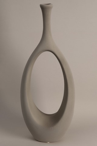 Koza Home Gracil Özel Taş Doku Yeşil İskandinav Seramik Vazo 20x5x55cm 6266 Standart
