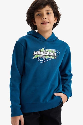 Defacto Erkek Çocuk Minecraft Kapüşonlu Sweatshirt G6915a825cwın101 İndigo-ın101
