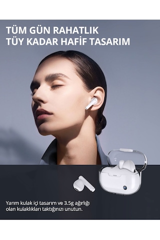 Aukey EP-M2-WH 13mm Sürücülü Bluetooth 5.3 Ipx4 Kablosuz Kulaklık