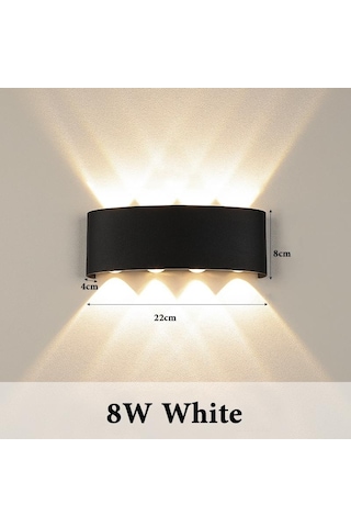 Soğuk Beyaz Modern Led Duvar Lambası Plastik Kabuk Oturma Odası İçin 8w Beyaz