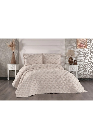 Hayal Çift Kişilik Yatak Örtüsü Bej