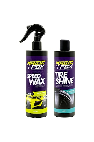 Magicfox Seramik Katkılı Hızlı Cila Ve Lastik Parlatıcı Seti 2 X 400 Ml