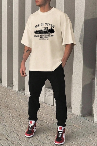 Antrasit Eşofman Takımı Bej1