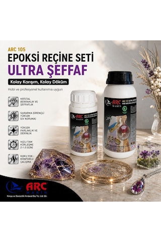 Arc 105 Ultra Şeffaf Hobi Reçine Seti .0,75 Kg Set