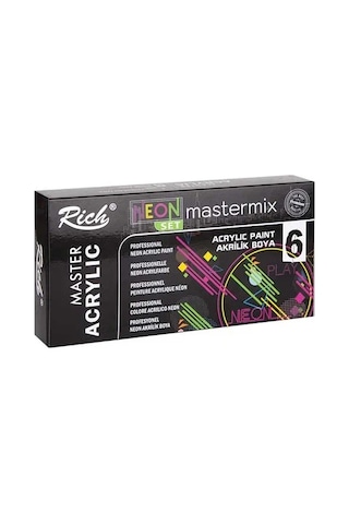 Rich Mastermix Akrilik Boya Neon Renkler 6x60cc